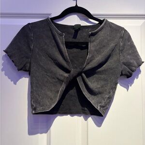 Wild Fable Charcoal Crop Top